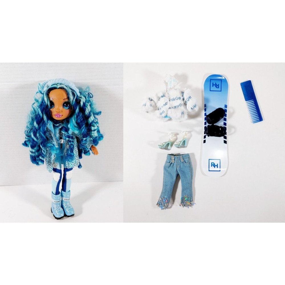 Rainbow High WINTER BREAK Skyler Bradshaw Snowboard 2 Outfits Complete